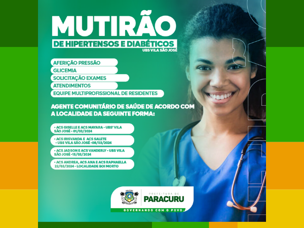 Mutirão na UBS Vila são José