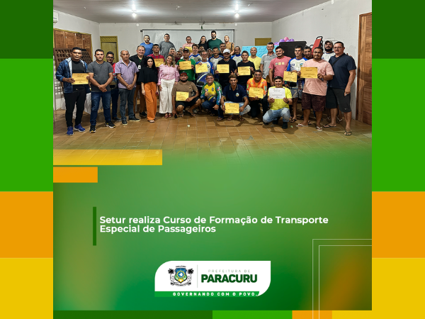 Setur realiza Curso de Formação de Transporte Especial de Passageiros